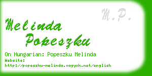 melinda popeszku business card